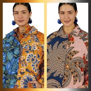 🔥FARM Rio SOLD OUT NWT Mixed Print Yawanawa Reversible Puffer Jacket $315 Retail